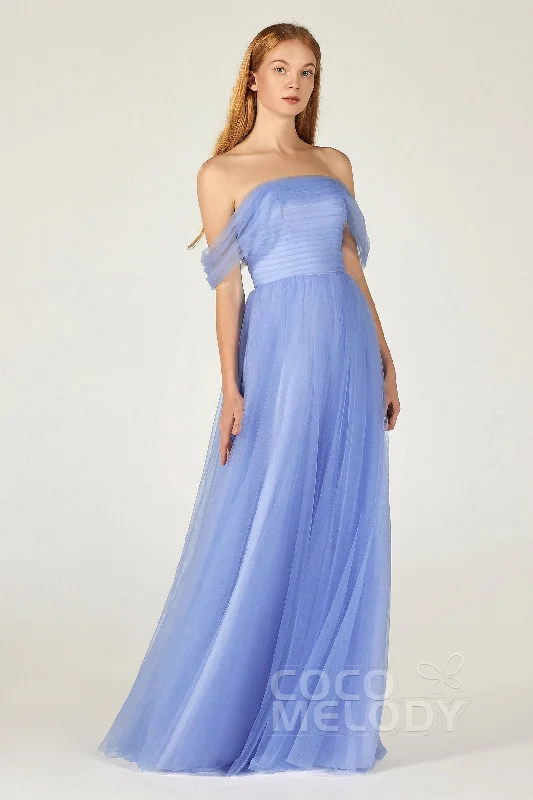 A-Line Floor Length Tulle Bridesmaid Dress CB0382 Soft Tulle Gown