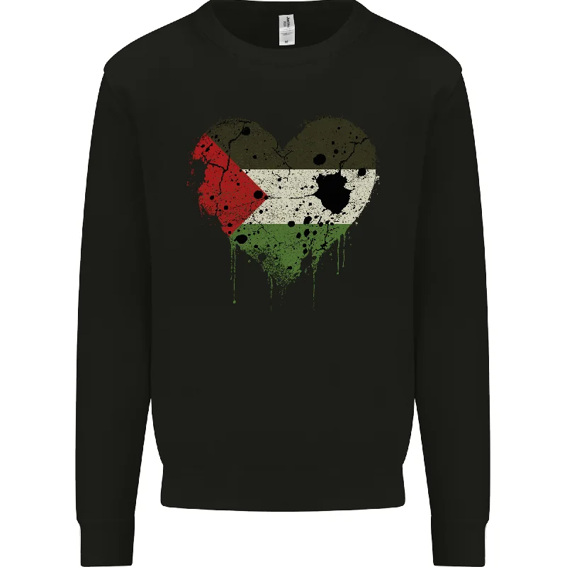 Love Palestine Flag Palestinian Day Football Mens Sweatshirt Jumper