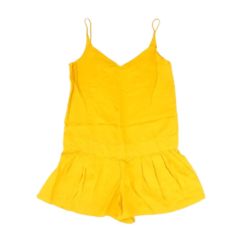 Yellow Solid Romper
