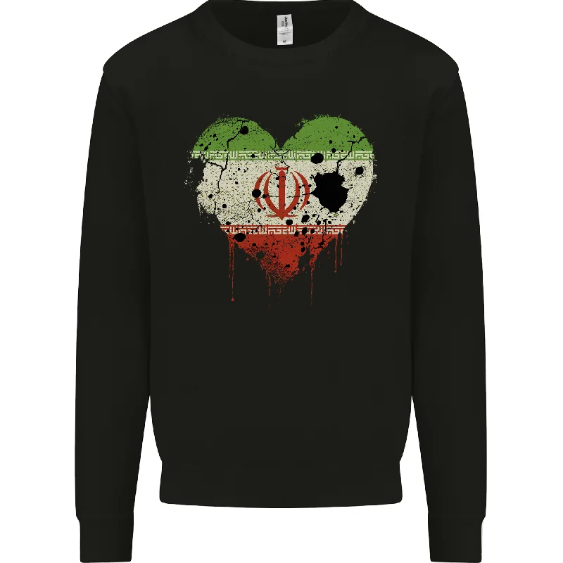 Love Iran Flag Iranian Day Football Mens Sweatshirt Jumper