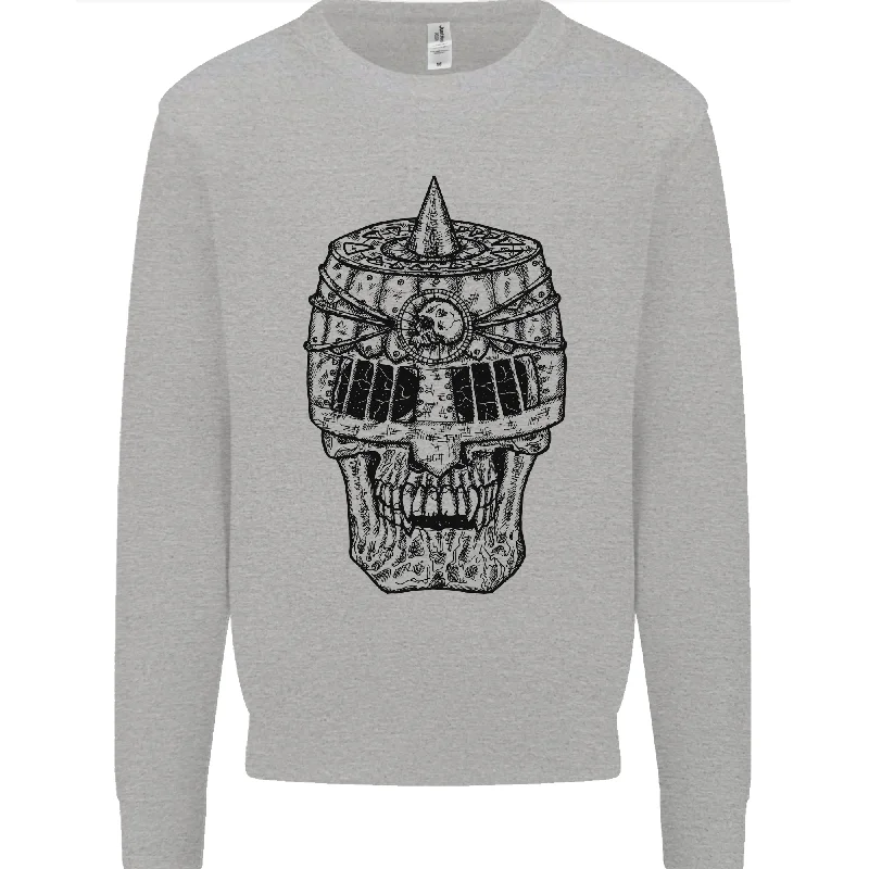 Medieval Skull Helmet Mens Sweatshirt Jumper