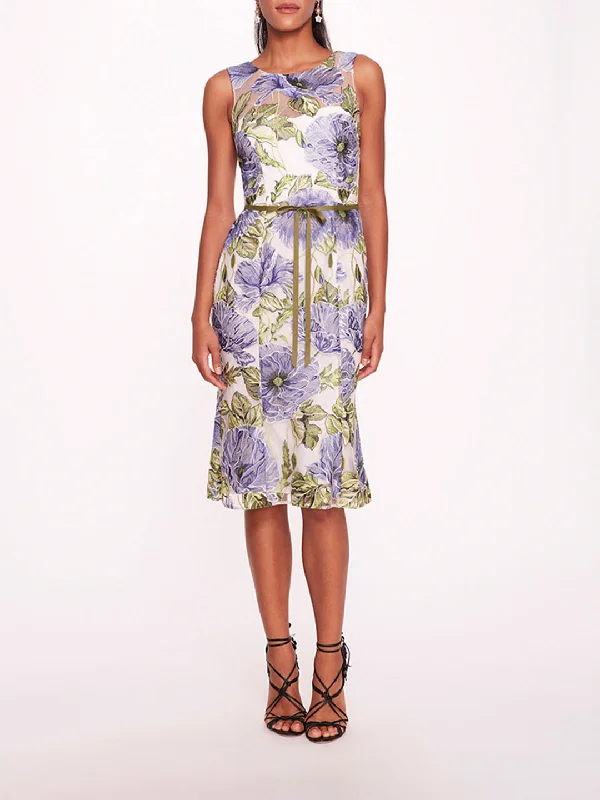 Embroidered Midi Dress High-end midi dresses