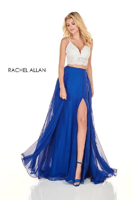 Rachel Allan Sexy Two Piece Long Prom Dress Off-shoulder maxi dresses