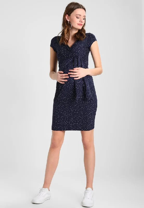 9fashion Navy Dot Maternity & Nursing Dress Holly Sexy unclassified dresses