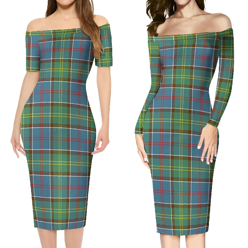 Colville Tartan Off Shoulder Lady Dress Budget-friendly unclassified dresses