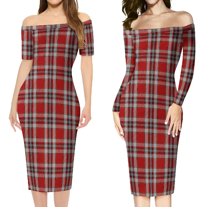 Drummond of Perth Dress Tartan Off Shoulder Lady Dress Graduation unclassified dresses
