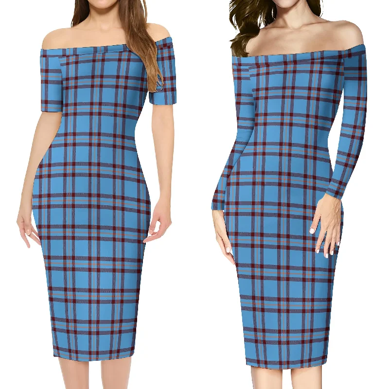 Elliot Ancient Tartan Off Shoulder Lady Dress Unique unclassified dresses