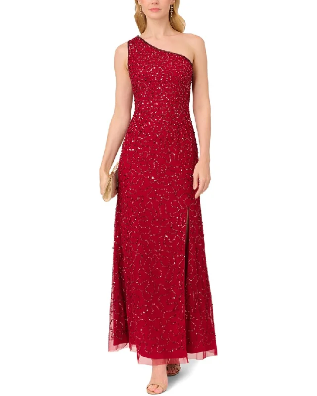 Adrianna Papell Mermaid One Shoulder Maxi Dress Comfortable Maxi Look