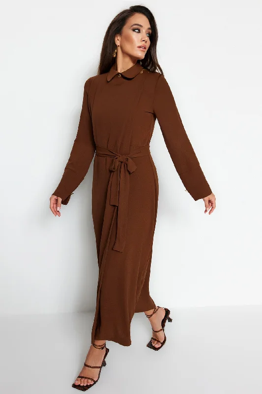 Trendyol Women's Maxi Casual/casual Regular Hijab Dress Chic Maxi Skirt