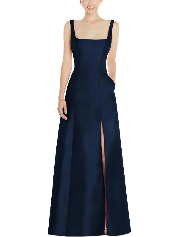 Womens Panel Maxi Evening Dress Button-up Maxi Skirt