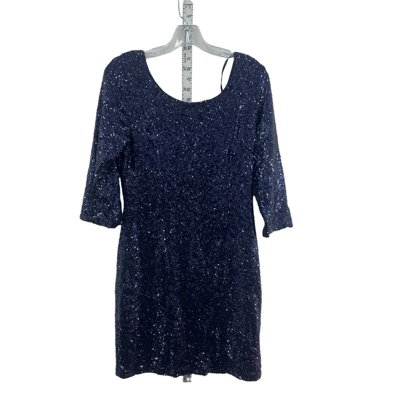 Lulu's Women's Metallic Sequin Blue Shift Cocktail Midi Dress, Size L, Preowned Midi Skirt Dress Lulu's Women's Metallic Sequin Blue Shift Cocktail Midi Dress, Size L, Preowned Midi Skirt Dress